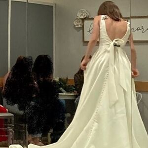 The Wedding Shoppe A-line Satin Wedding Dress